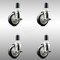 Service Caster 4 Inch 316SS Black Poly Swivel 1-1/2 Inch Expanding Stem Caster Set Brake SCC SCC-SS316EX20S414-PPUB-BLK-TLB-112-4 - alternate 3